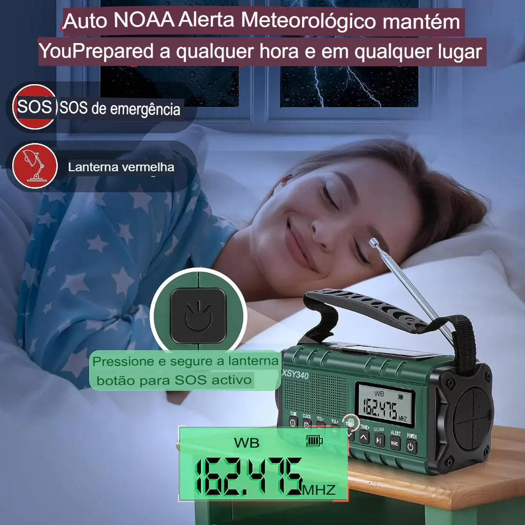 Rádio Portátil de Emergência Storm Guard