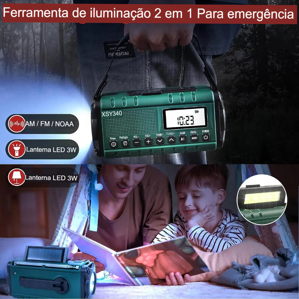 Rádio Portátil de Emergência Storm Guard
