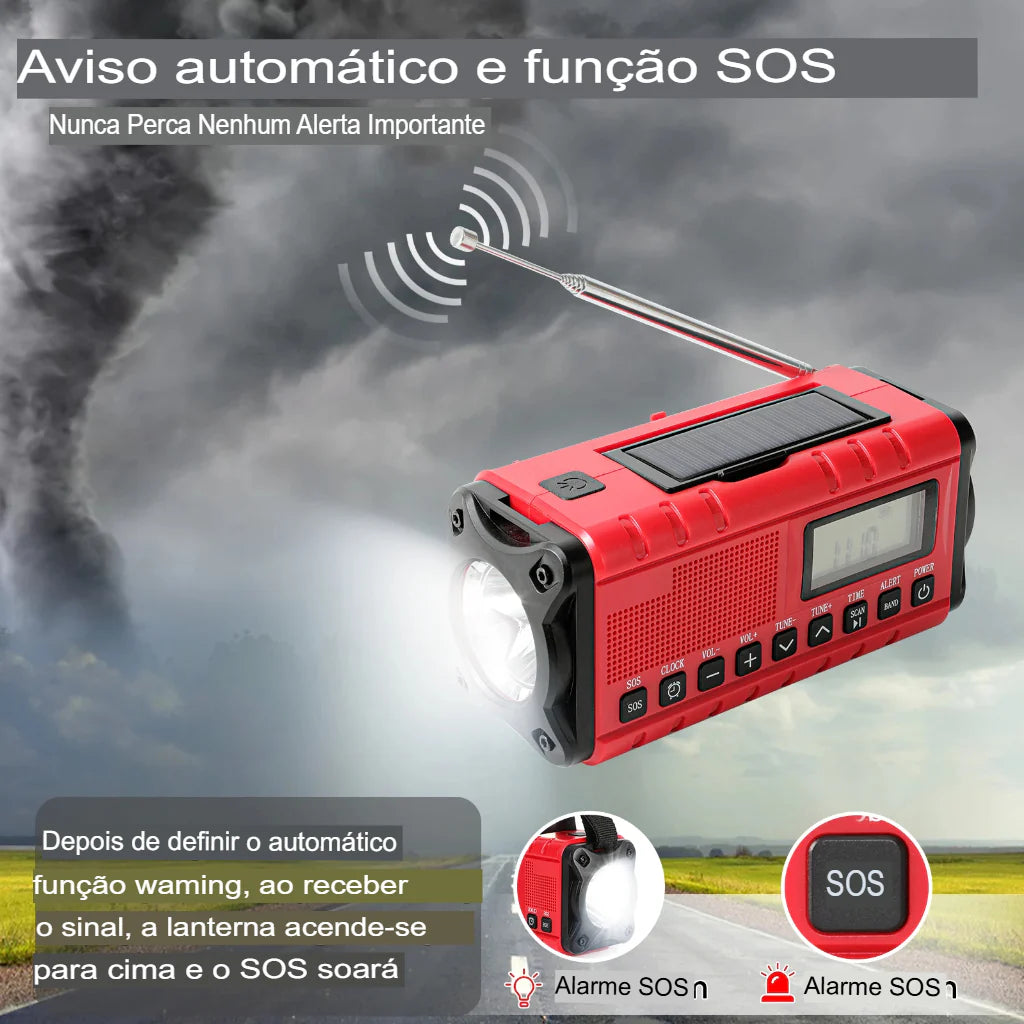 Rádio Portátil de Emergência Storm Guard