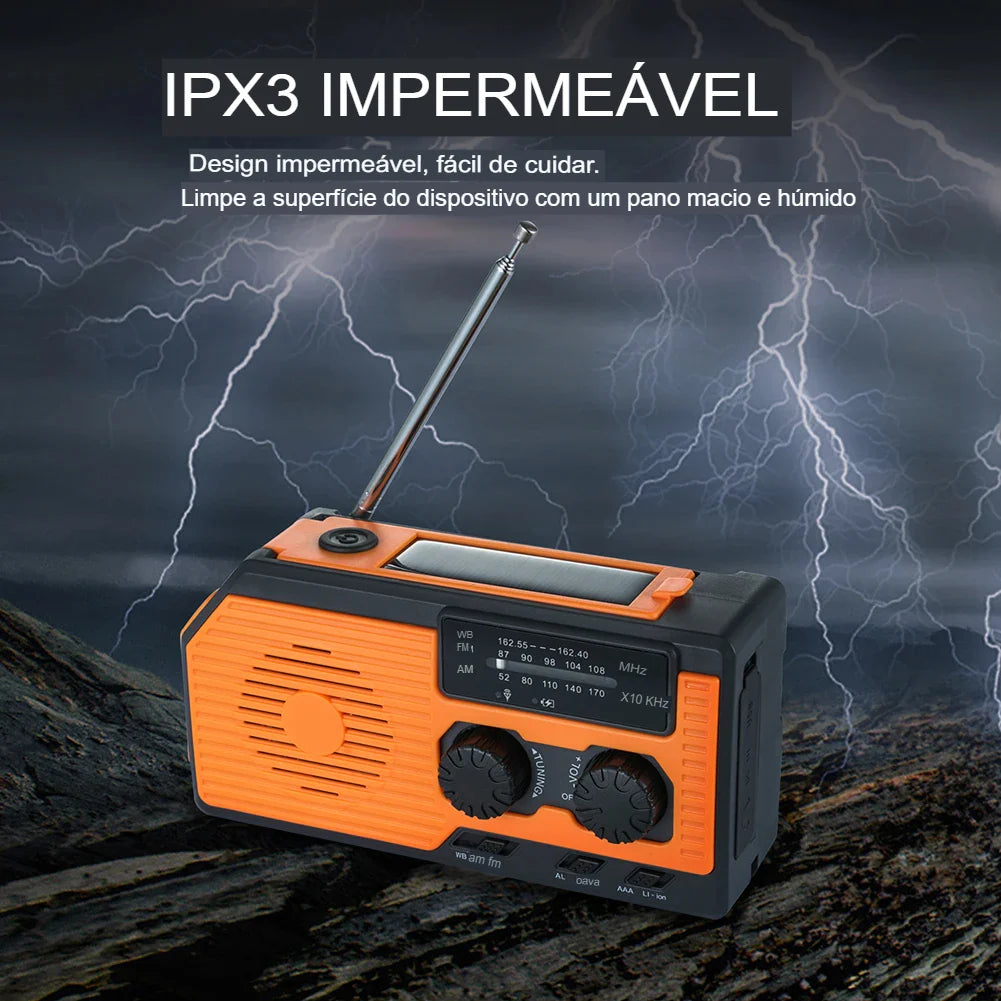 Rádio Portátil amfm de Emergência AlertMax Pro