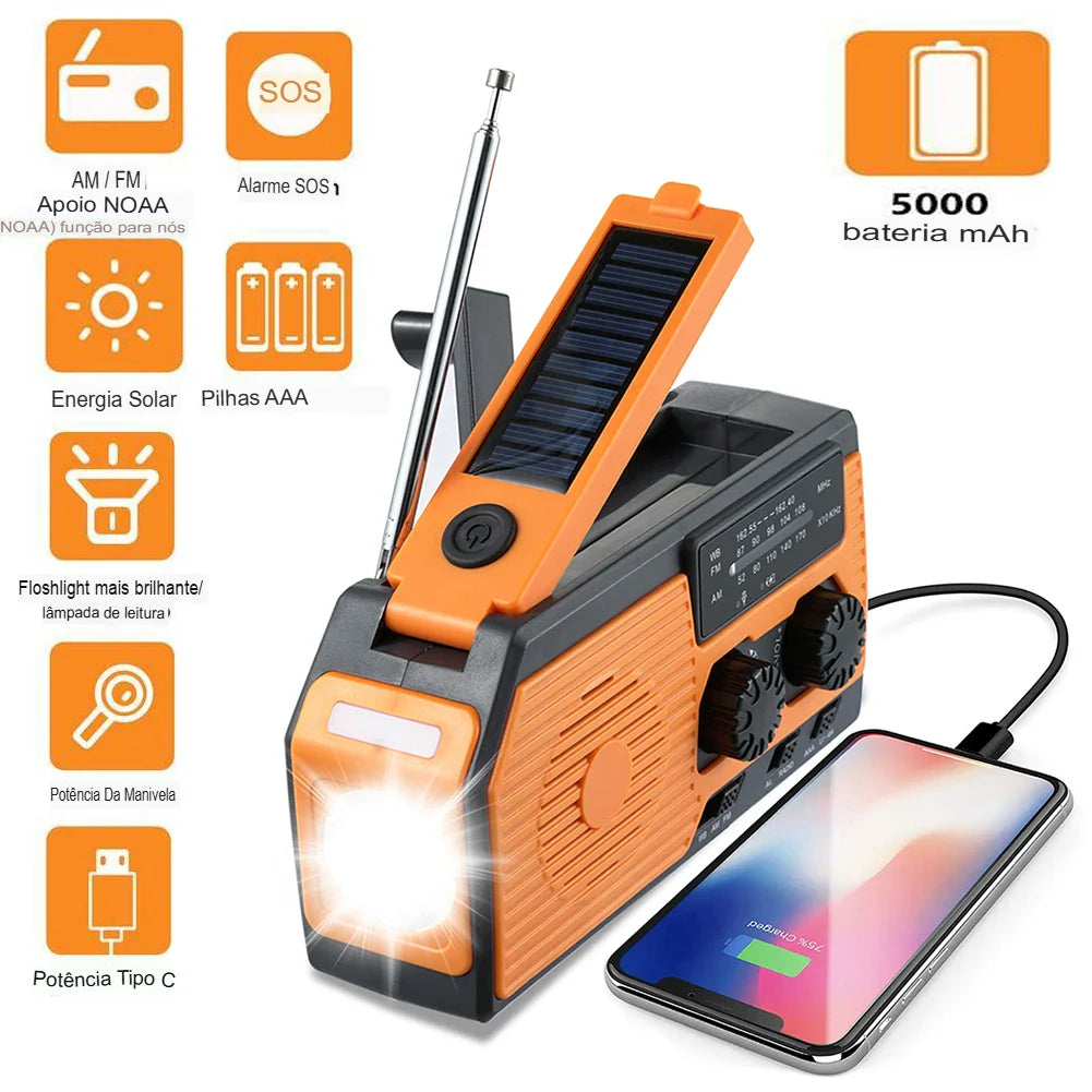 Rádio Portátil amfm de Emergência AlertMax Pro