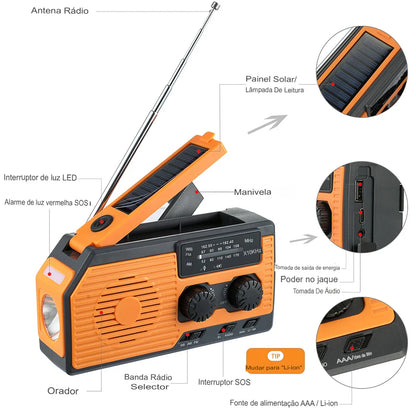 Rádio Portátil amfm de Emergência AlertMax Pro