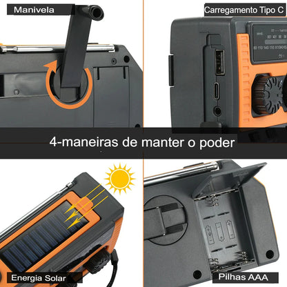 Rádio Portátil amfm de Emergência AlertMax Pro