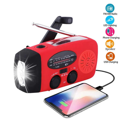 Rádio de Emergência Solar + Manivela "VITALINK"